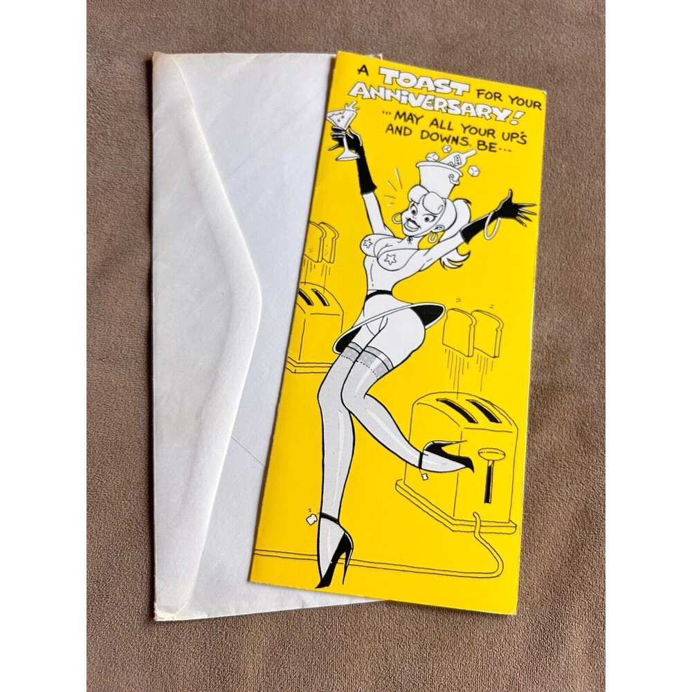 VTG 1973 Greeting Card PEPPERMINT stick ADULT HUMOR anniversary - Picture 1 of 3